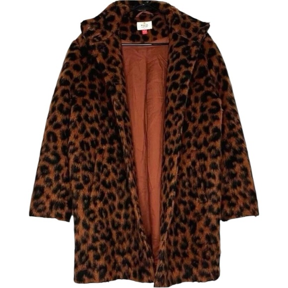 MARINE LAYER Stephanie Cocoon Coat in Cheetah Size XS - Picture 2 of 9